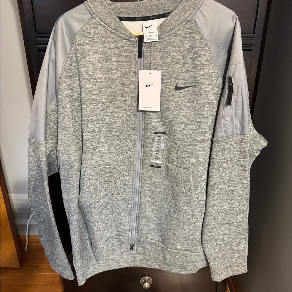 Nike Heather Gray Zip-Up Jacket